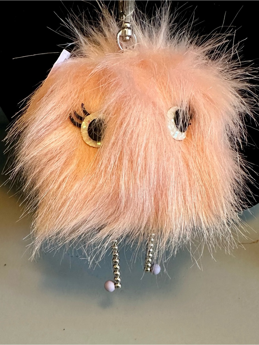 Pink Pom Friend Pocketbac Holder with Sparkle Eyes